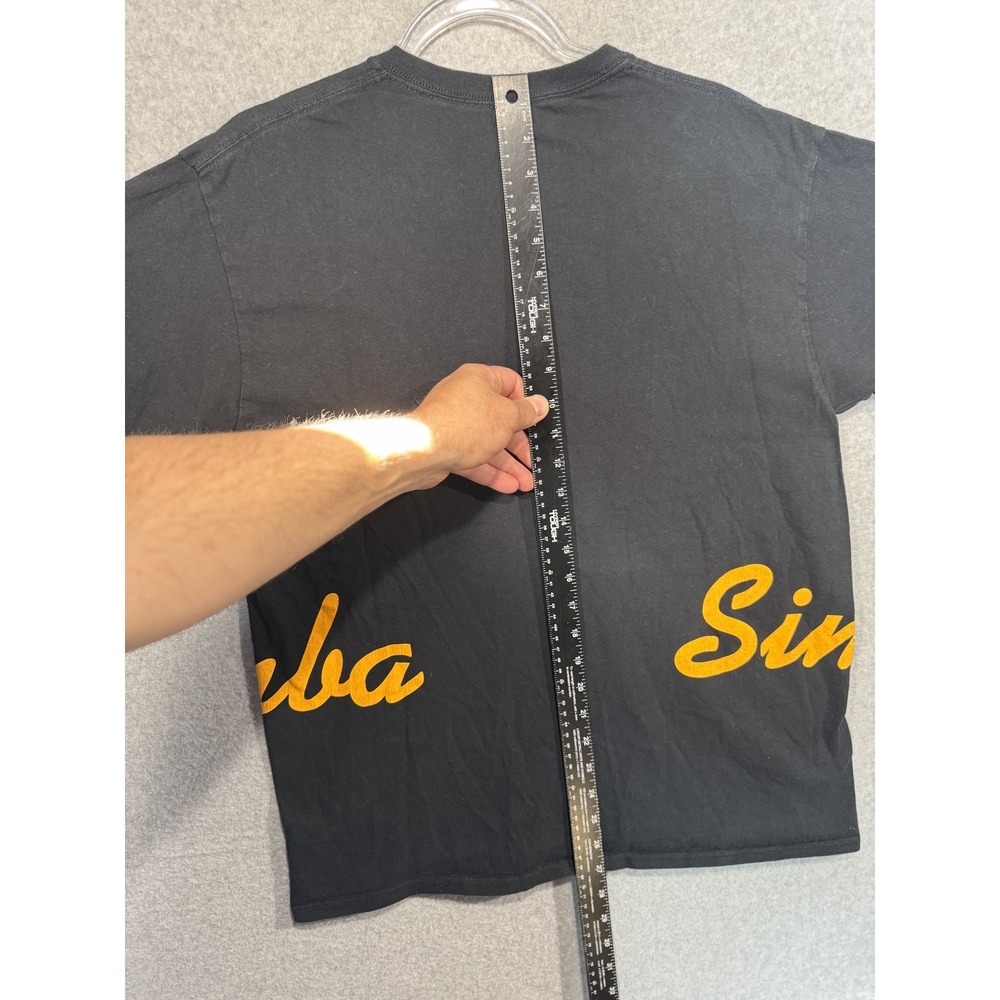 Simba Shirt Mens Large Black Yellow Graphic Tee T-Shirt Movie Disney Lion King - Picture 7 of 7